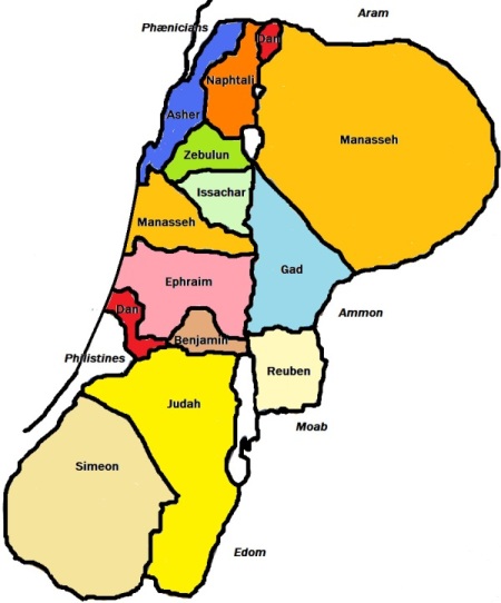12 Tribes of Israel in Canaan.bmp